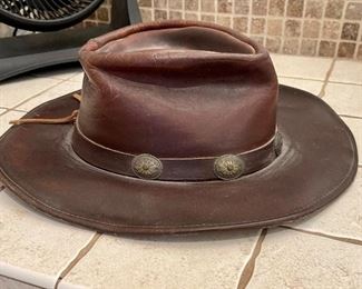 leather hat