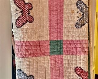 antique butterfly applique quilt