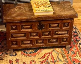 small wooden Spanish style trunk
