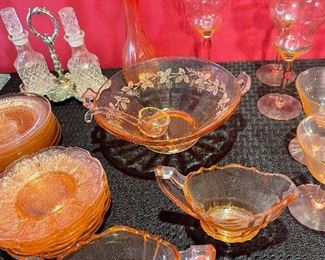 pink depression glass
