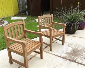 these two chairs will go with the outdoor table and chairs