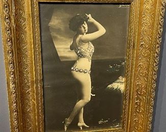 Antique embellished photograph of famous Spanish Dancer