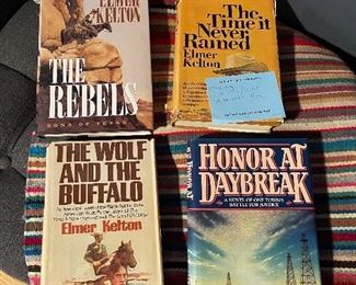 autographed Elmer Kelton books