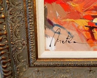 Flamenco Dancer by Ukrainian artist Anatoly Metlan - Framed Size 28 1/4” x 36” - Appraised Value $2,790