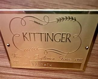 Kittnger Badge inside each Side Table.
