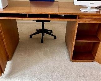 Office Suite by Maria Bergson in 1950. Signed.  Desk includes 2 Cabinets with Files.  Opens on both sides of Desk.  The Desk alone just sold on 1st Dibs for $4200.00