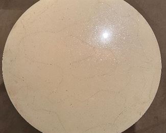 Top of round Dinette Table with Sparkle Finish.