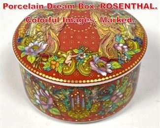 Lot 61 GIANNI VERSACE Vintage Porcelain Dream Box. ROSENTHAL. Colorful Images. Marked. 