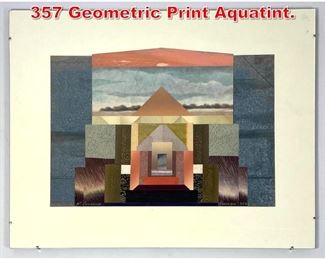 Lot 65 Kathy Caraccio Passages 357 Geometric Print Aquatint. 