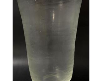 Lot 71 Flared Carved Glass Vase. 