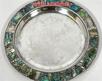 Lot 72 Los Castillos Silver plate with abalone