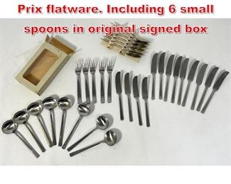 Lot 81 30 pc Kay Bojesen Grand Prix flatware. Including 6 small spoons in original signed box