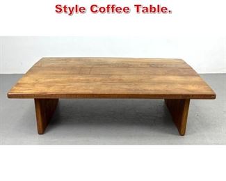 Lot 100 Low Solid Wood Japanese Style Coffee Table. 