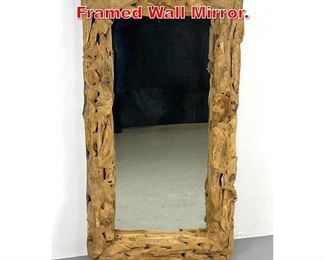 Lot 133 Decorator Driftwood Framed Wall Mirror. 
