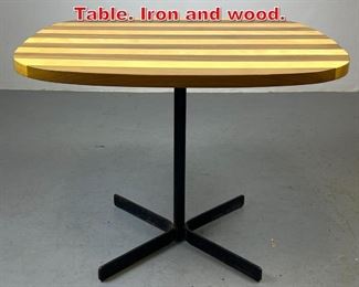 Lot 137 Allen Gould Occasion Table. Iron and wood. 