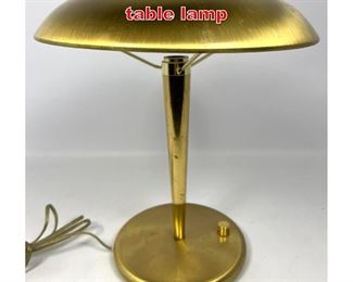 Lot 149 Brass Saucer shaped table lamp