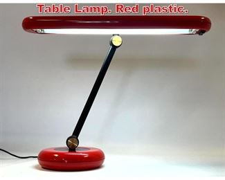 Lot 164 Park Sherman Adjustable Table Lamp. Red plastic. 
