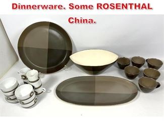 Lot 170 Mid Century Modern Signed Dinnerware. Some ROSENTHAL China.