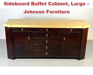 Lot 172 Paul Frankl Cork Top Sideboard Buffet Cabinet, Large Johnson Furniture