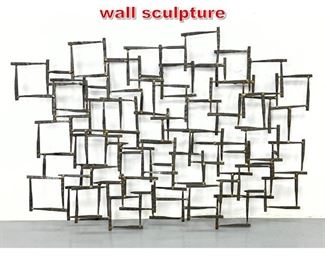 Lot 181 Brutalist Cut Nail wall sculpture
