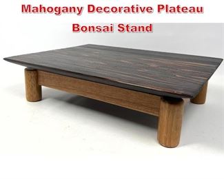 Lot 183 Japanese Redwood and Mahogany Decorative Plateau Bonsai Stand 