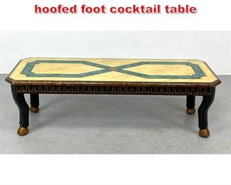 Lot 184 Decorative Faux painted hoofed foot cocktail table