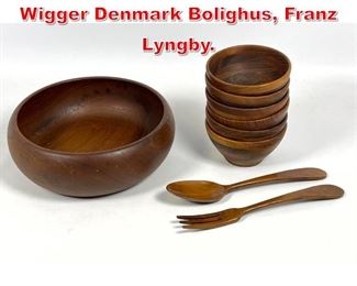 Lot 201 Danish 8 pc salad set. Wigger Denmark Bolighus, Franz Lyngby. 