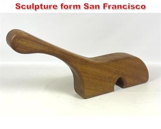 Lot 204 Yoga prop, Solid Wood Sculpture form San Francisco