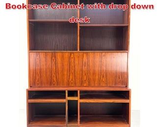 Lot 205 HUNDEVAD Rosewood Bookcase Cabinet with drop down desk