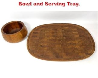 Lot 229 Danish Dansk Tableware. Bowl and Serving Tray.