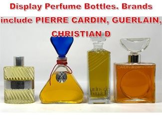 Lot 233 4pc Large Flacons Store Display Perfume Bottles. Brands include PIERRE CARDIN, GUERLAIN, CHRISTIAN D