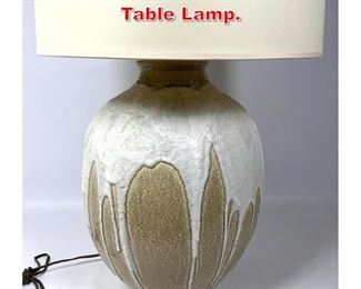 Lot 236 Large Drip Glaze Pottery Table Lamp. 