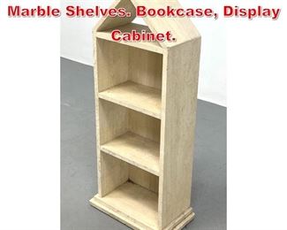Lot 265 Modernist Travertine Marble Shelves. Bookcase, Display Cabinet. 