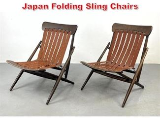 Lot 291 Pair Maruni Mokko of Japan Folding Sling Chairs
