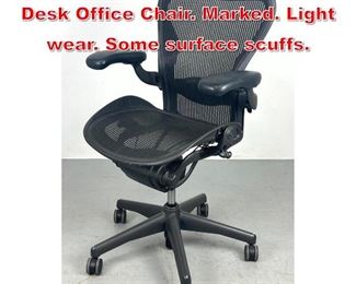 Lot 310 HERMAN MILLER Aeron Desk Office Chair. Marked. Light wear. Some surface scuffs. 