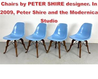 Lot 319 Set 4 MODERNICA Shell Chairs by PETER SHIRE designer. In 2009, Peter Shire and the Modernica Studio 