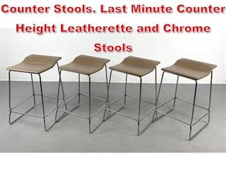 Lot 331 Set 4 Steelcase Coalesse Counter Stools. Last Minute Counter Height Leatherette and Chrome Stools