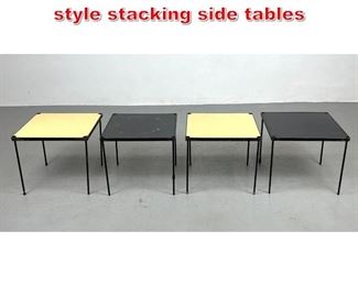 Lot 336 Set 4 Frederick Weinberg style stacking side tables