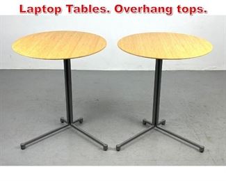 Lot 347 Pair HBF LOGIC Side Laptop Tables. Overhang tops. 