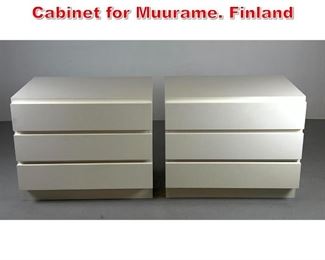 Lot 351 Pair Pirkko Stenros Moduli Cabinet for Muurame. Finland