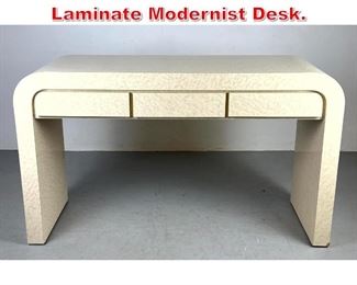 Lot 356 Faux Birds Eye Maple Laminate Modernist Desk.