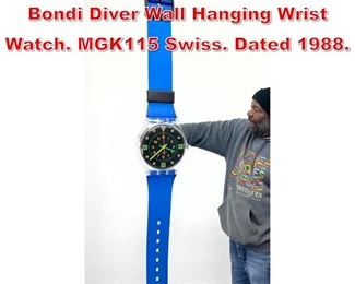 Lot 395 MAXI SWATCH WATCH Bondi Diver Wall Hanging Wrist Watch. MGK115 Swiss. Dated 1988. 