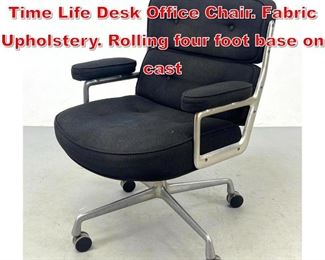 Lot 408 Charles And Ray Eames Time Life Desk Office Chair. Fabric Upholstery. Rolling four foot base on cast