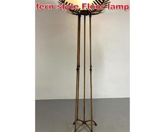 Lot 417 Decorated Steel and glass fern style Floor lamp