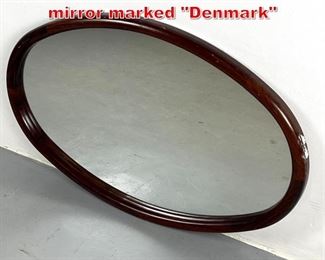 Lot 430 Vildbjerg Oval rosewood mirror marked Denmark