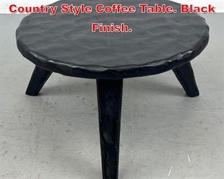 Lot 450 Hammered Oak French Country Style Coffee Table. Black Finish. 