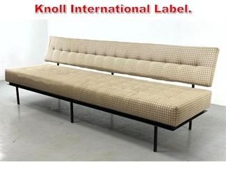 Lot 457 Florence Knoll 575 sofa Knoll International Label.