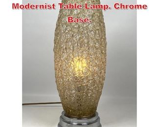 Lot 474 Ovoid Taffy Spaghetti style Modernist Table Lamp. Chrome Base. 