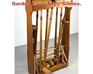 Lot 506 Vintage Croquet Set. Garden Lawn Toys. Games. 