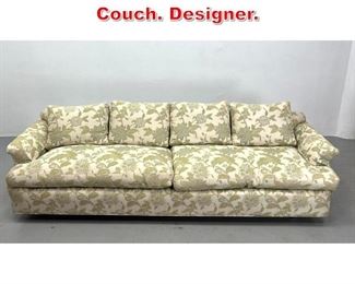 Lot 547 Decorator Overstuffed Sofa Couch. Designer. 